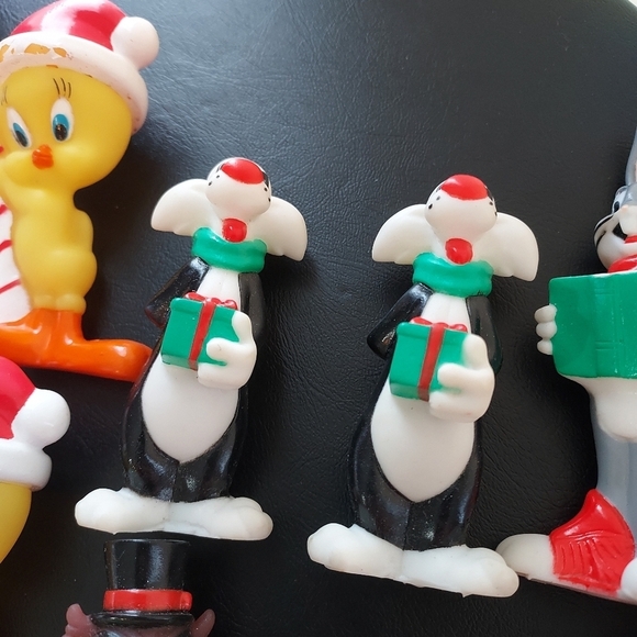 9 Blow Mold Tree Light Covers And 1 Vintage Lonney Tunes Taz Covers Only - Picture 4 of 9